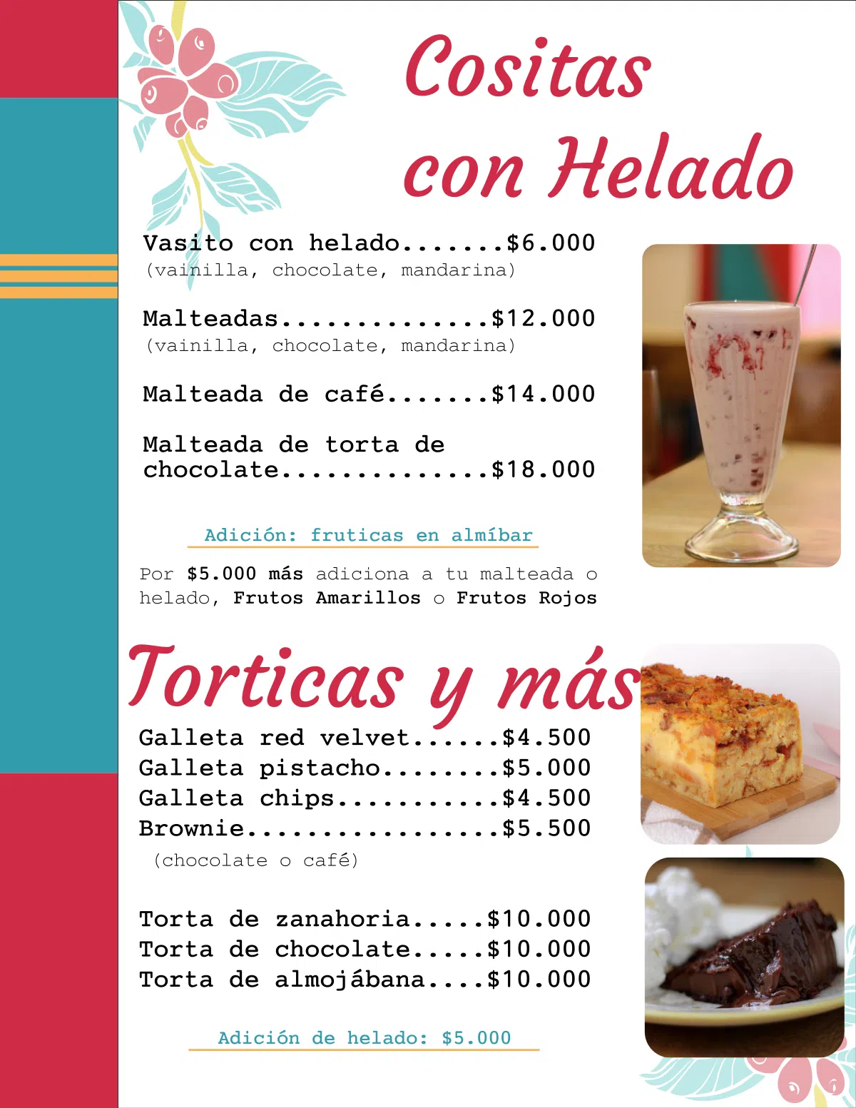 Helados y repostería